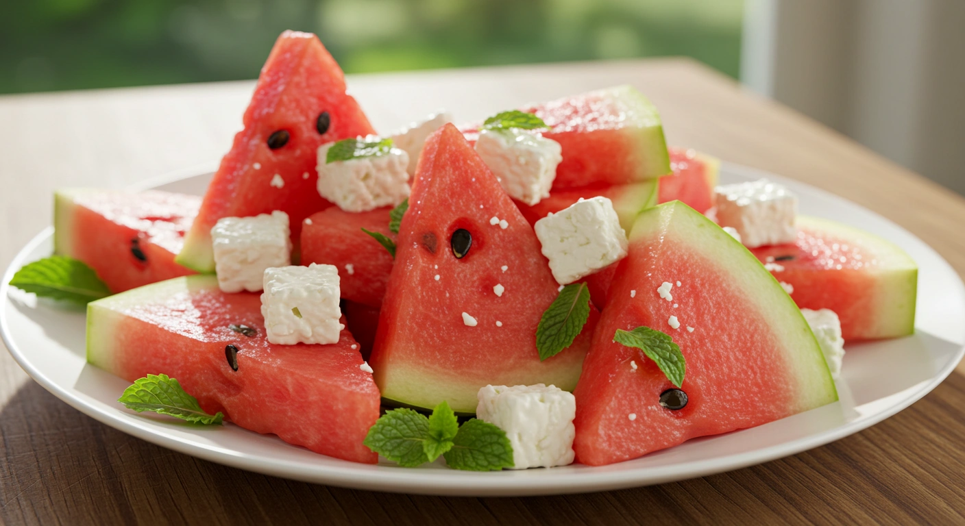 Watermelon Feta Mint Salad - tertiary view